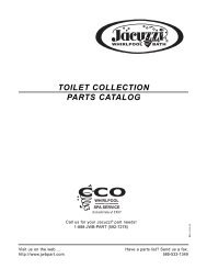 toilet collection parts catalog - CCO Whirlpool and Spa Service