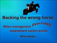 Wilma Botha - Backing the wrong horse: when management ... - ACSG