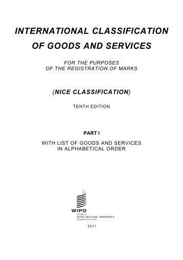 international classification of goods and services - CCPIT Patent and ...