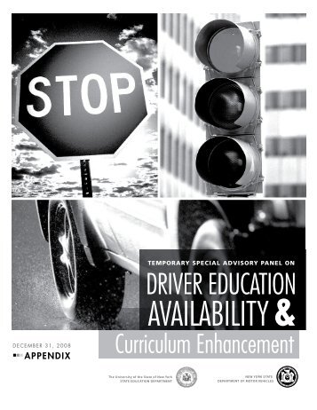temporary special advisory panel on driver education availability