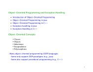 Object-Oriented Programming and Exception Handling Object ...