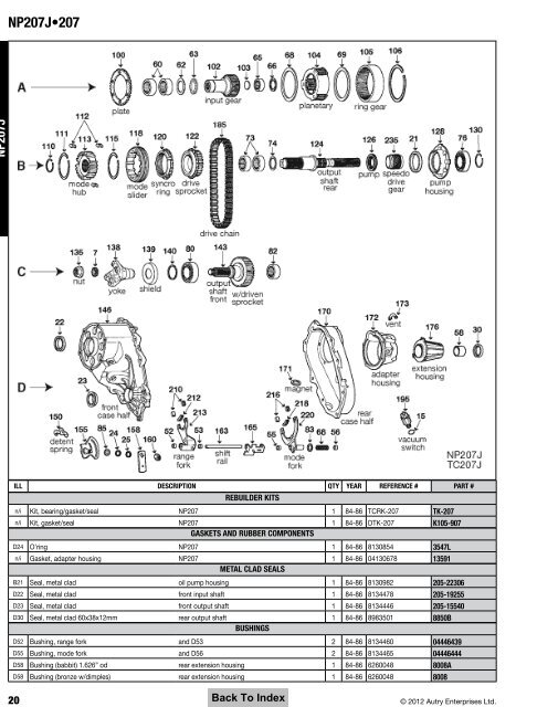 Transfer Case Parts - A & Reds