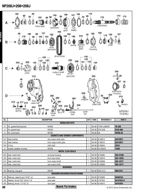 Transfer Case Parts - A & Reds