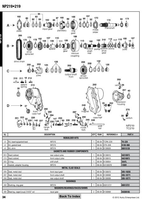 Transfer Case Parts - A & Reds