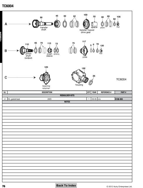 Transfer Case Parts - A & Reds