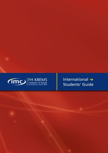 International Students' Guide - IMC Fachhochschule Krems