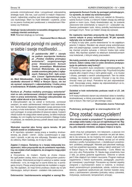 nr 184 kwiecieÅ 2008 - Kurier StarosÄdecki