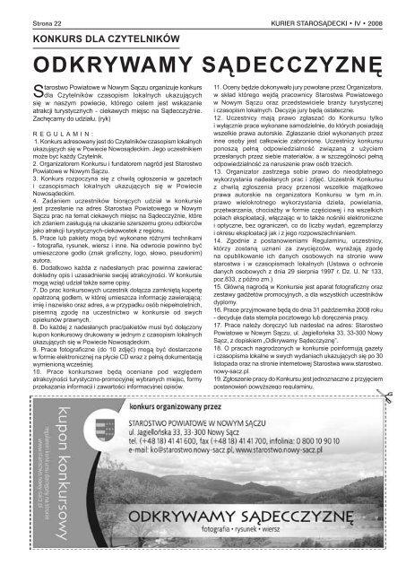 nr 184 kwiecieÅ 2008 - Kurier StarosÄdecki