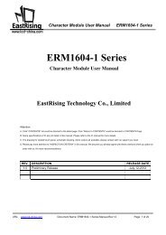 Character Module User Manual ERM1604-1 Series - Display Future