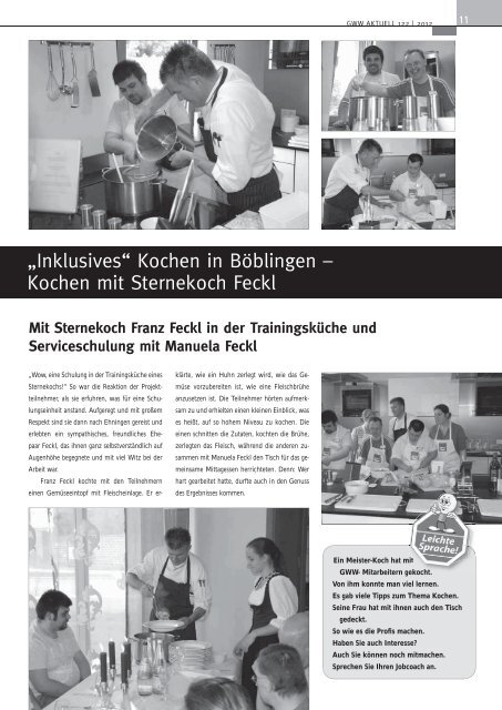 AUSGABE 122 - Gemeinnützige Werkstätten und Wohnstätten GmbH