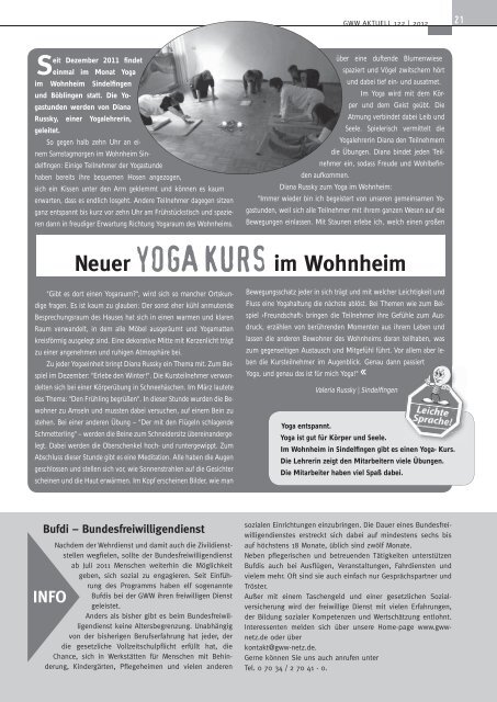 AUSGABE 122 - Gemeinnützige Werkstätten und Wohnstätten GmbH