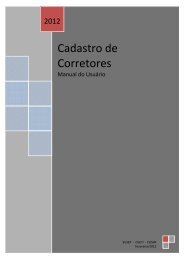 Manual Cadastro Corretores - Susep