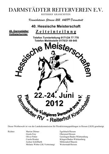 40. Hessische Meisterschaft 2012 22.-24. Juni