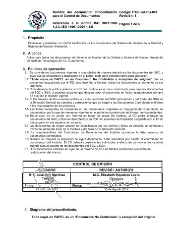 itcc-ca-pg-001 control doc ok - instituto tecnologico de cd cuauhtemoc