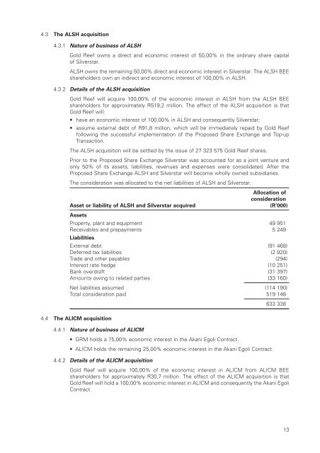 circular to ordinary shareholders