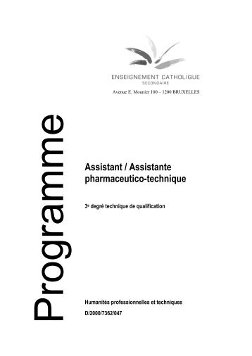 Assistant / Assistante pharmaceutico-technique