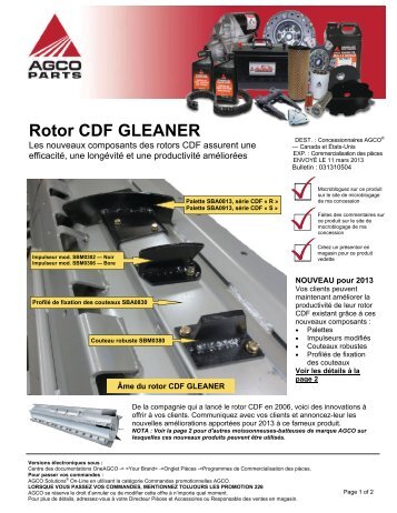 Rotor CDF GLEANER - AGCO DSS Team