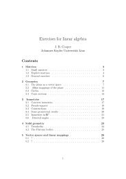 Exercises for linear algebra - Dynamics-approx.jku.at
