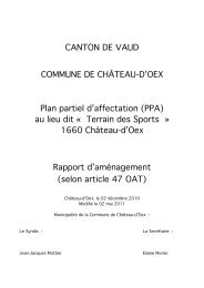 Rapport. - ChÃ¢teau-d'Oex