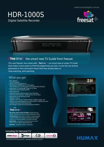 HDR-1000S - HUMAX UK Direct Sales Website