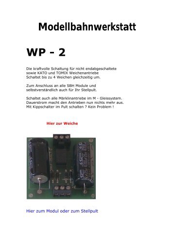 Modellbahnwerkstatt WP - 2