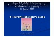 Il ruolo dell'assistente sociale. Dott.ssa Marianna Giordano