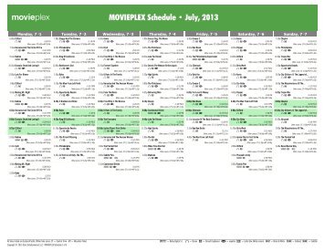 MOVIEPLEX Schedule - July, 2013 - Starz