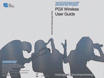 Shure PGX Wireless User Guide Korean - Canford Audio