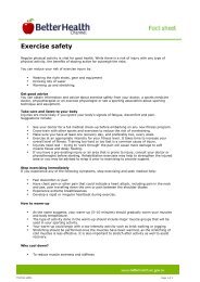 Exercise safety - Better Health Channel. - Get Moving Tasmania