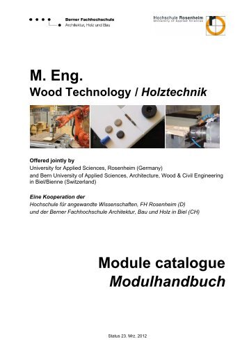 M. Eng. Wood Technology / Holztechnik - Hochschule für Architektur ...