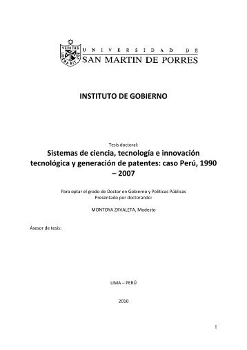 Sistemas de Ciencia, Tecnología e Innovación Tecnológica y ...