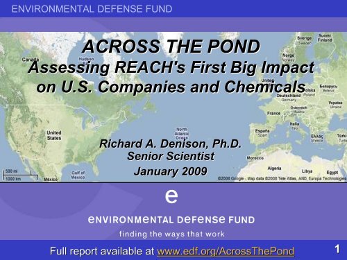 ACROSS THE POND Assessing REACH's First Big Impact on U.S. ...