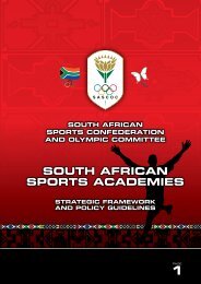 SOUTH AFRICAN SPORTS ACADEMIES - HP - Sascoc