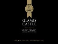 Private dinners - Glamis Castle
