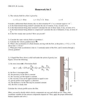 Homework Set 3