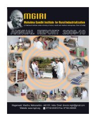 Annual Report 2009-10 in English - Mahatma Gandhi Institute for ...