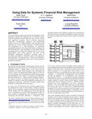 Using Data for Systemic Financial Risk Management - CIDR