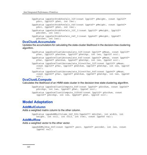 Intel® IPP Quick Reference