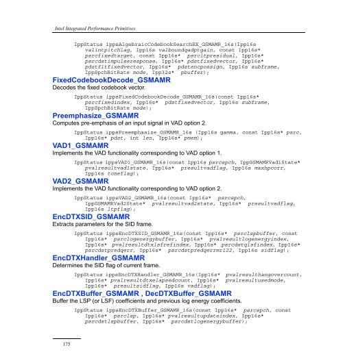 Intel® IPP Quick Reference