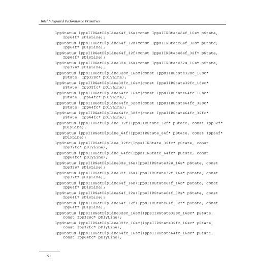 Intel® IPP Quick Reference