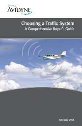 Choosing a Traffic System - Avidyne