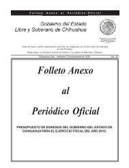 Folleto Anexo al PeriÃ³dico Oficial - Gobierno del Estado de Chihuahua