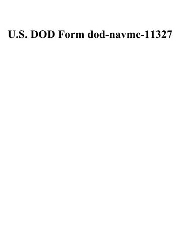 U.S. DOD Form dod-navmc-11327