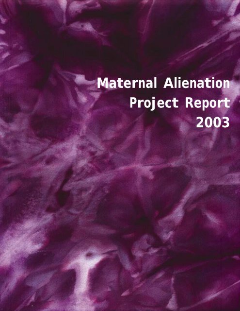 Maternal Alienation - South Australian Policy Online