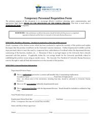 Temporary Personnel Requisition Form - Cedarville University
