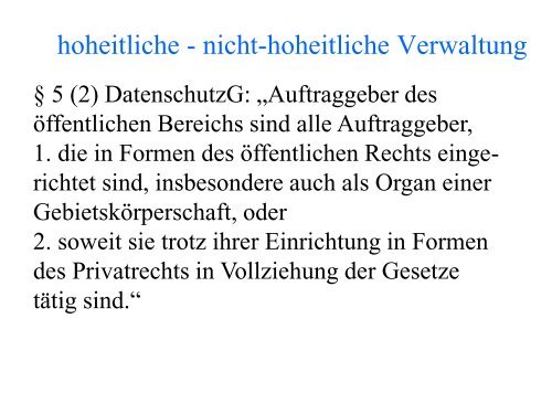 nicht-hoheitliche Verwaltung - Institut fÃ¼r Staats- und Verwaltungsrecht