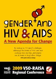 Gender and HIV and AIDS - A new agenda for change - VSO