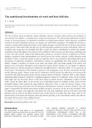 The nutritional biochemistry of wool and hair follicles