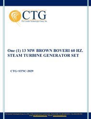 13 MW BROWN BOVERI 60 HZ. STEAM TURBINE GENERATOR SET