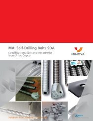 MAI Self-Drilling Bolts SDA - Minova